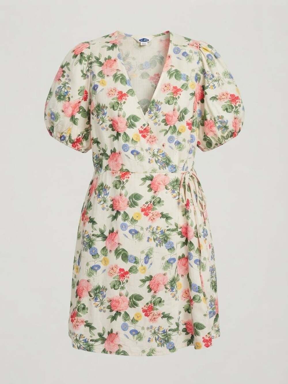 New Old Navy womens Floral Puff Sleeve Wrap Dress Size XXL